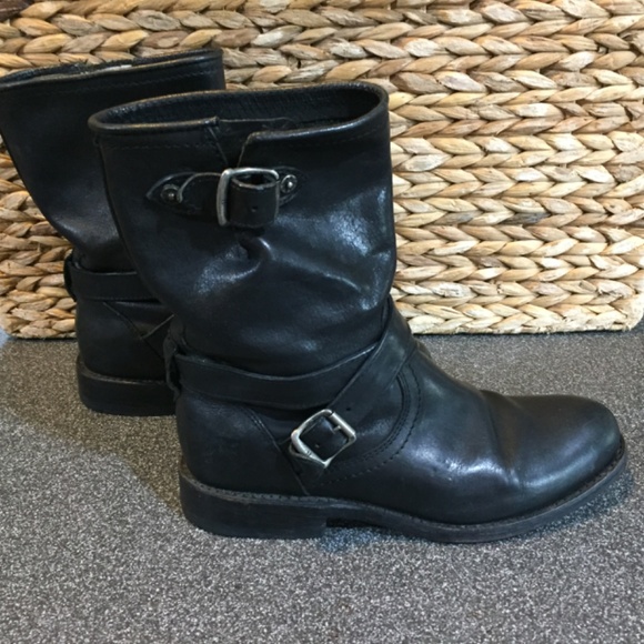 FRYE AND CO. Black Combat & Moto Boots - Picture 12 of 16